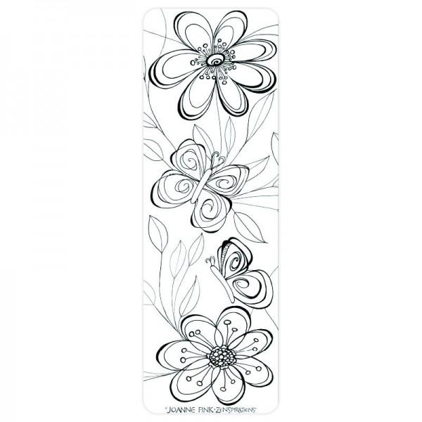 Coloring Bookmark Butterfly Wellspringt 