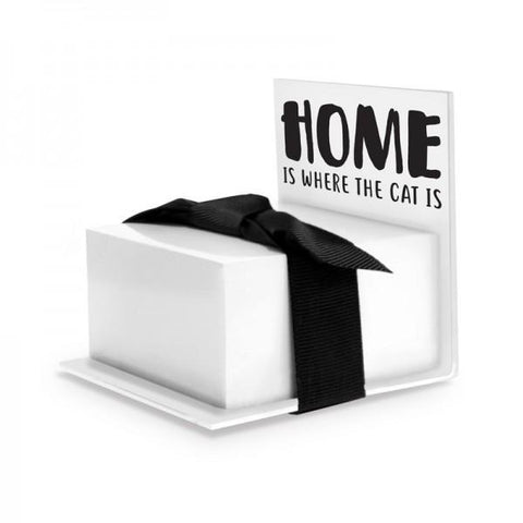 Sticky Note Stand - Home is Where the Cat is